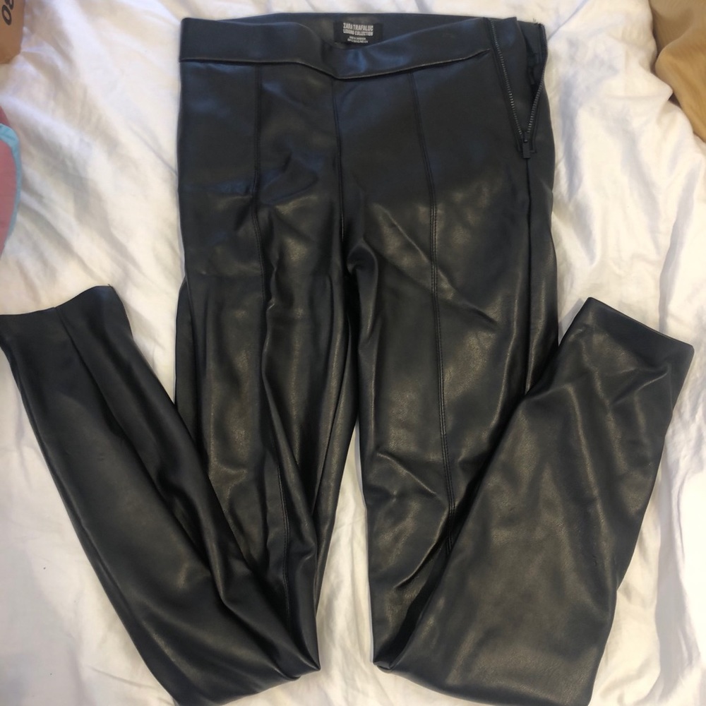 Zara faux leather pants